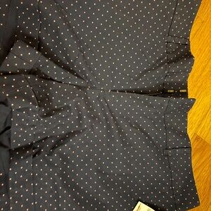 Maison Jules Navy and Pink Polka Dot Shorts